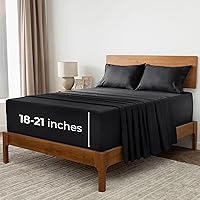 Mellanni Extra Deep Pocket Full Sheet Set - 4 Piece Iconic Collection Bedding Sheets & Pillowcases - Hotel Luxury, Ultra Soft, Cooling Bed Sheets - Extra Deep Pocket up to 21