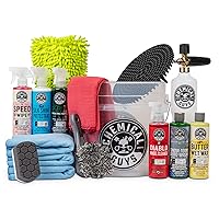 HOL169 16-Piece Arsenal Builder Car Wash Kit with Foam Cannon, Bucket and (6) 16 oz Car Care Cleaning Chemicals, Gift for Car & Truck Lovers, Dads and DIYers (Works w/Pressure Washers)