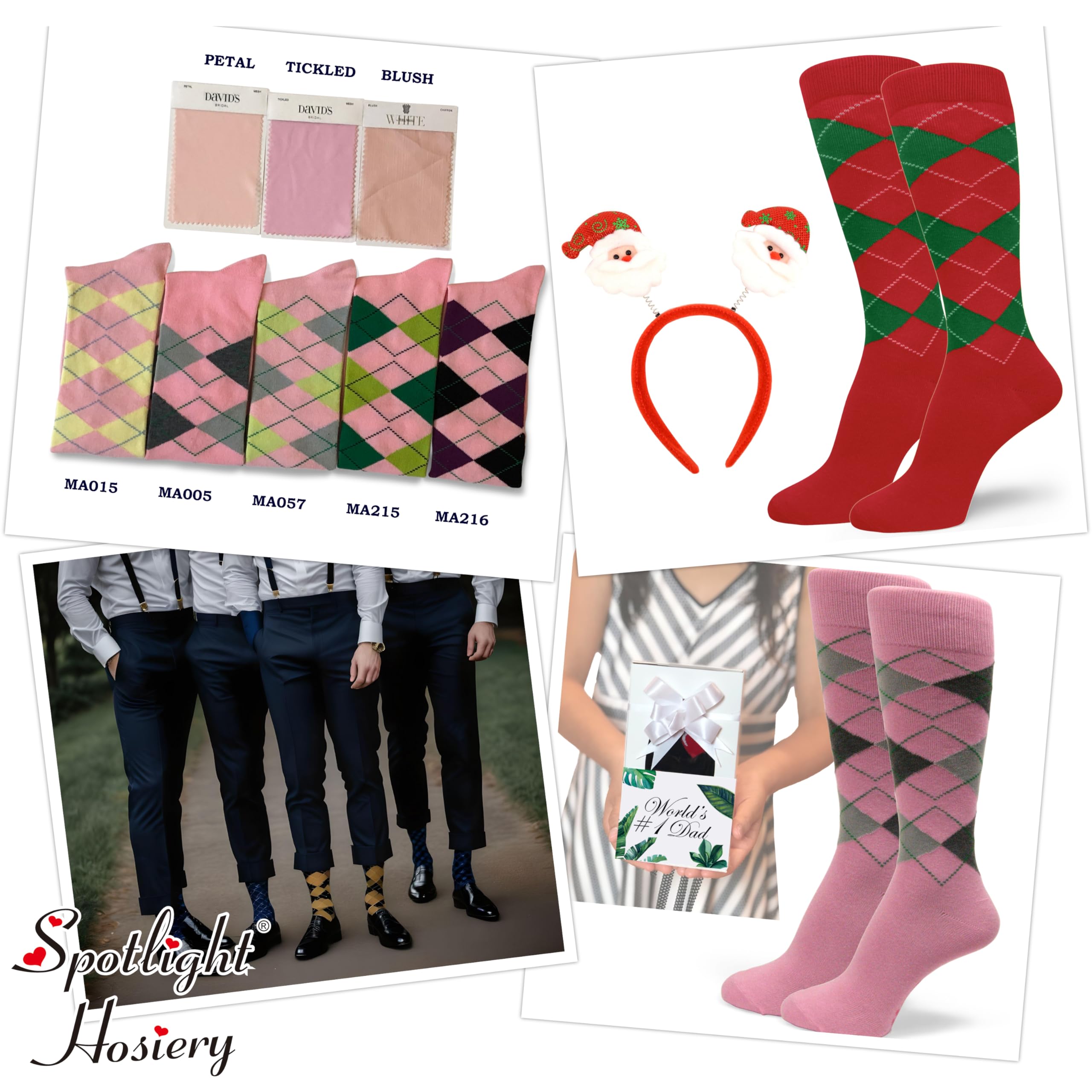 Spotlight Hosiery Men's Argyle Dress Sock
