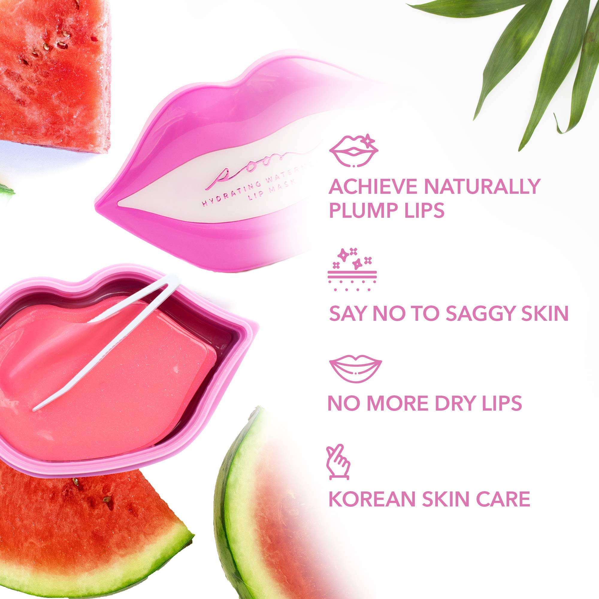 Lip Mask for Soft Lips, Mask for Lip Care, Korean Skin Care Lip Treatment, Collagen Mask for Lip Hydration, Lip Masks with Aloe Vera - Soon Skincare