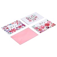 Amazon Basics Thank You Cards and Envelopes, 48 Count, Floral