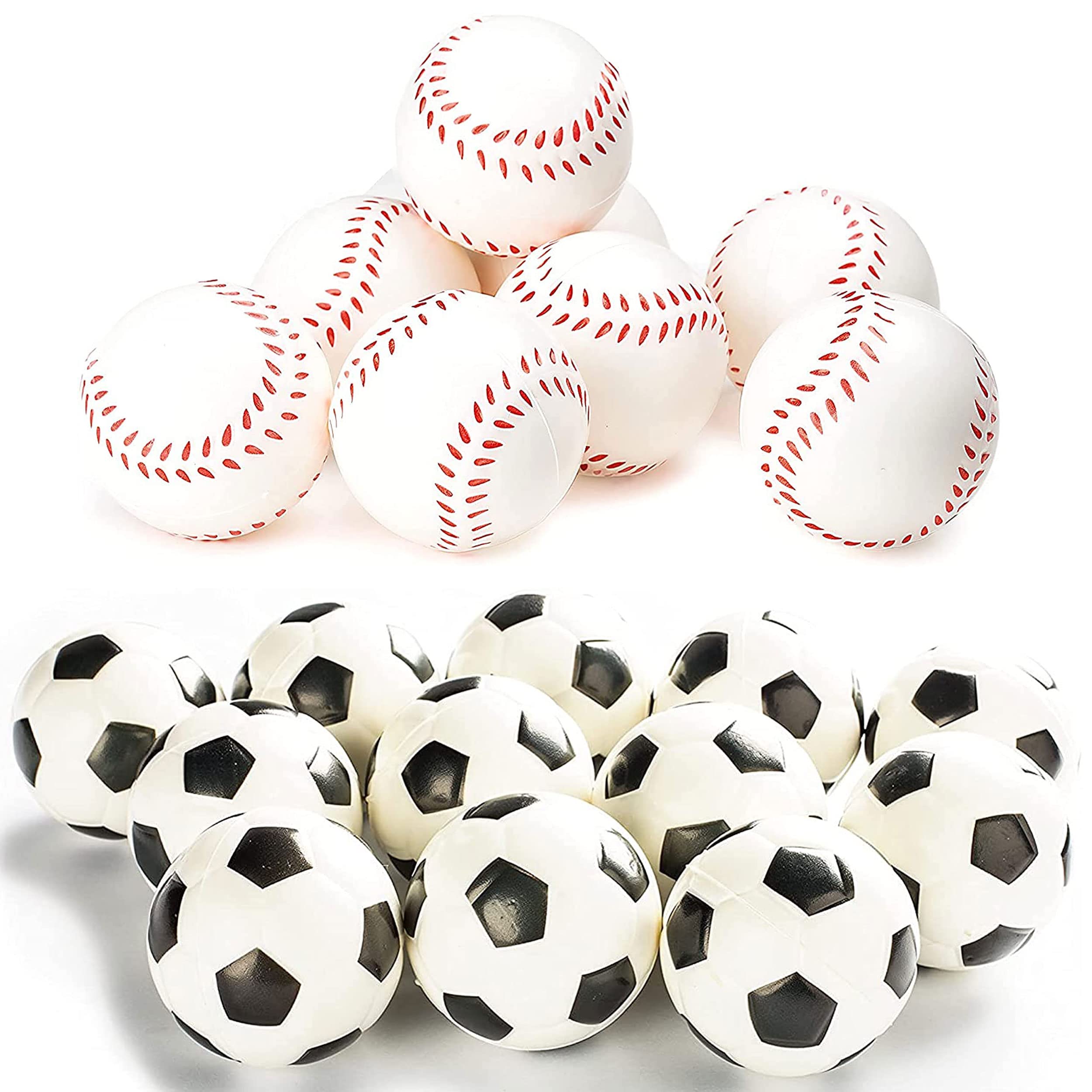 Soccer Sports Stress Balls Bulk Pack of 12 Relaxable 2