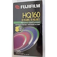 Fujifilm HQ160 VHS Video Cassette Tape - 8 hour in EP Mode - 1 count