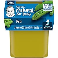 Gerber Baby Food Pea, 4 Oz, 2 Ct Tubs