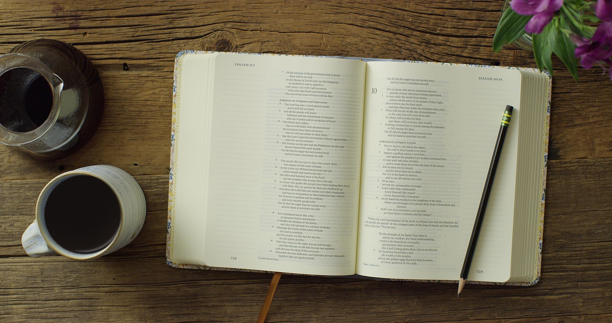 ESV Single Column Journaling Bible, Artist Series (Cloth over Board, Jessica Dennis Bush, Flourish)