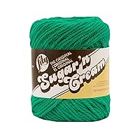 Lily Sugar 'N Cream The Original Solid Yarn, 2.5oz, Medium 4 Gauge, 100% Cotton - Mod Green - Machine Wash & Dry