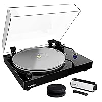 Fluance RT85 Reference High Fidelity Vinyl Turntable Record Player with Ortofon 2M Blue Cartridge, Acrylic Platter, Record Weight, 3 in 1 Stylus and Record Cleaning Vinyl Accessory Kit