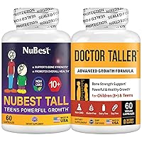 Bundle of Height Growth Capsules: Doctor Taller for Children (+8) and Teens Tall 10+ for Children (10+) - This Bundle for People Who Drink Milk Daily - Support Height Growth & Overall Health