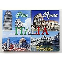 Italy Cities Collage Fridge Collector's Souvenir Magnet 2.5