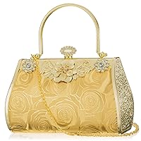 molshine Medium Vintage Evening Handbag,Mosaic Rhinestone Shoulder Bag,Fashion Totes,Party Clutch Purse for Women Girl Lady