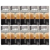 DURACELL 10x MN27 Alkaline 12V Battery Car Alarms Keyless Remote Garage Openers