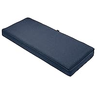 Classic Accessories Montlake FadeSafe Water-Resistant 59 x 18 x 3 Inch Outdoor Bench Cushion, Heather Indigo Blue, Outdoor Bench, Bench Cushions, Outdoor Cushions