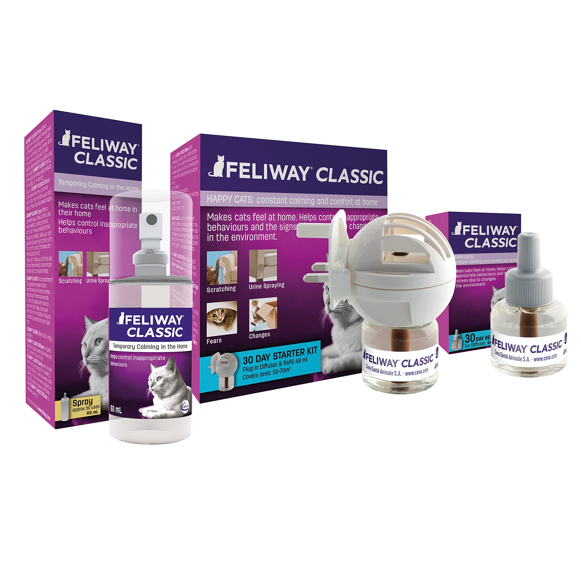 FELIWAY Classic Cat Calming Pheromone, 30 Day Refill - 1 Pack