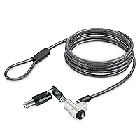 StarTech.com Laptop Cable Lock Compatible with Noble Wedge; 6Ft (2m), Anti-Theft Keyed Lock, Security Cable for Dell XPS/Latitude/2-in-1 Notebooks, Steel Cable Lock for Laptop (NBLWK-Laptop-Lock)