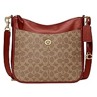Coach Womens Coated Canvas Signature Chaise Crossbody