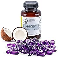 PureC60OliveOil C60 Organic MCT Coconut Oil Capsules Pills 100ml / 3.4 Fl Oz - 99.99% Carbon 60 Solvent Free 40mg - Food Grade - Carbon 60 MCT Coconut Oil - from The Leading Global Producer