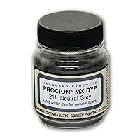 Jacquard Procion Mx Dye - Undisputed King of Tie Dye Powder - Neutral Grey - 2/3 Oz - Cold Water Fiber Reactive Dye Made in USA