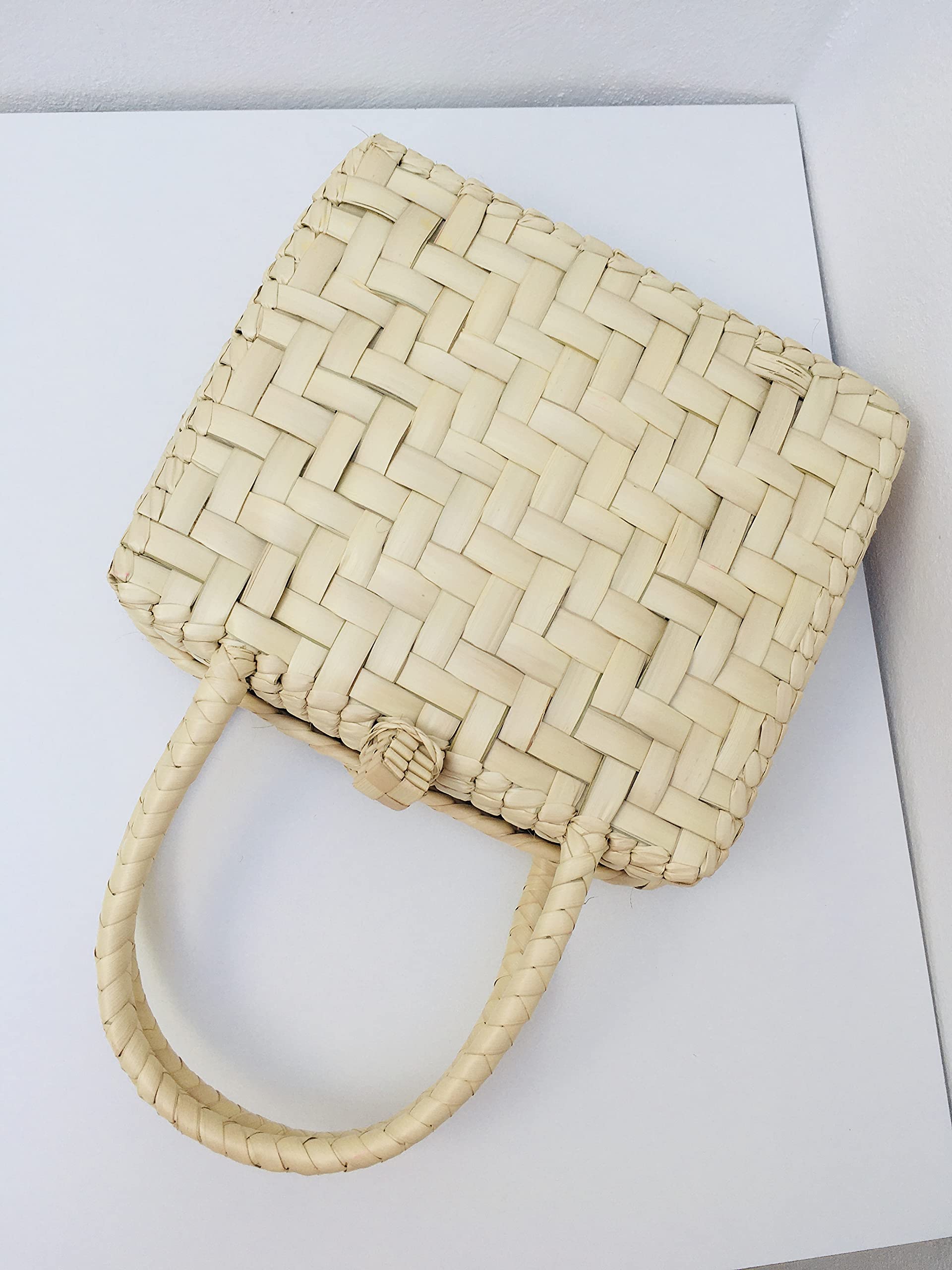 Mexican Bag Made Of Natural Palm/Briefcase/Woven Palm Bag/Palm Bag/Super original color beige palm bag