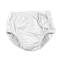i Play. Baby Ultimate Reusable Snap Swim Diaper, New White, 18-24 Months