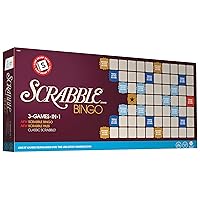 Games - Scrabble Bingo - 3-in-1 Word Games - Classic Scrabble, Scrabble Bingo, & Scrabble Pass - New Easy to Grasp Tiles & Racks - Fun Family Board Game