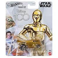 Hot Wheels Disney 100 Character Cars C-3PO, 1:64 Scale Collectible Toy Car from Star Wars