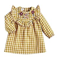 Mud Pie Baby Girls' One Size Gingham Embroidered Dress