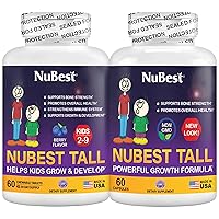 Bundle of Height Growth Formula Tall - 60 Capsules for Children (5+) and Teens Tall Kids for Kids Ages 2 to 9-60 Chewable Tablets - Support Height Growth, Healthy Height & Wellness