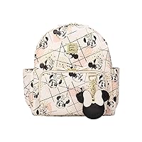 Petunia Pickle Bottom Mini Backpack | Diaper Bag Backpack for Parents | Stylish Bag and Organizer | Compact Backpack for On The Go Moms and Dads | Shimmery Minnie Mouse