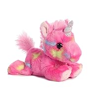 Vibrant Bright Fancies™ Jellyroll Unicorn™ Stuffed Animal - Eye-Catching Fun - Delightful Cuddles - Pink 7 Inches