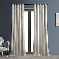 HPD Half Price Drapes Cotton True Blackout Curtains 120 inches long Solid Thermal Insulated Window Treatment Curtain 50 X 120 (1 Panel), PRCT-BO02B-120, Hazelwood Beige