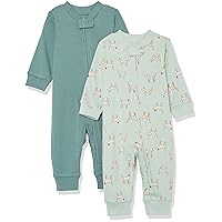Amazon Aware Unisex Babies' Snug Fit Footless Cotton Pajamas, Pack of 2