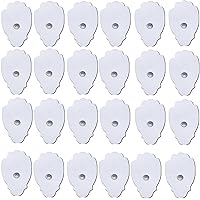 Tens Unit Replacements Pads Snap - Reusable Self-Adhesive Electrodes Pads for 30-50 Times of Per Electrodes Pads (with Pad Holder) (White)