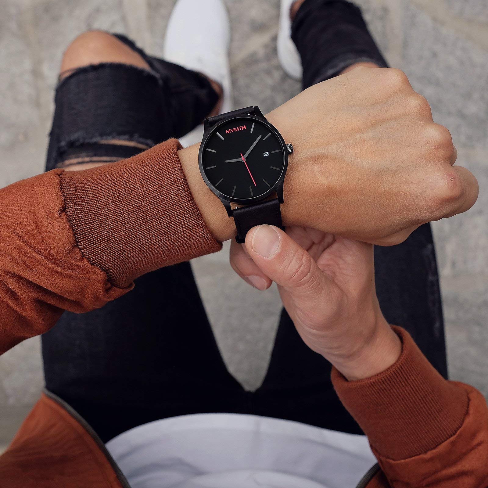 MVMT Classic Men's Analog Watches - Versatile Timepieces for Everyday Casual Wear with Stainless Steel and Leather Straps