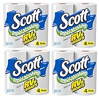 Scott Rapid Dissolve Bath Tissue Made for RVs and Boats (16 Rolls)