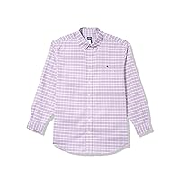 Brooks Brothers Men's Big & Tall Non-Iron Stretch Oxford Sport Shirt Long Sleeve Check