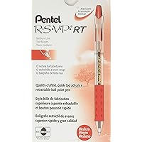 Pentel R.S.V.P. RT Retractable Ballpoint Pen, 1.0mm Tip, Red Ink, Box of 12 (BK93-B)