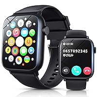 Smart Watch (Bluetooth Calling, 1.85 inch Large Screen), Ultra-thin, 120 Different Exercise Modes, Activity Monitor, IP67 Waterproof, Sports Watch, Smart Watch, Compatible with iPhone/Android,