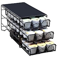 Deco Brothers 3 Tier K-Cup Holder Drawer for 54 Coffee Pods Storage, Black