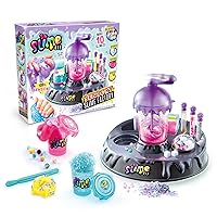 So Slime DIY Sensory Slime Factory; Makes 10 Slimes; No Glue; No Mess; Sensory Mix’ins to Create ASMR Feels; Just Add Water and Turn The Crank; Slime Storage Containers Included