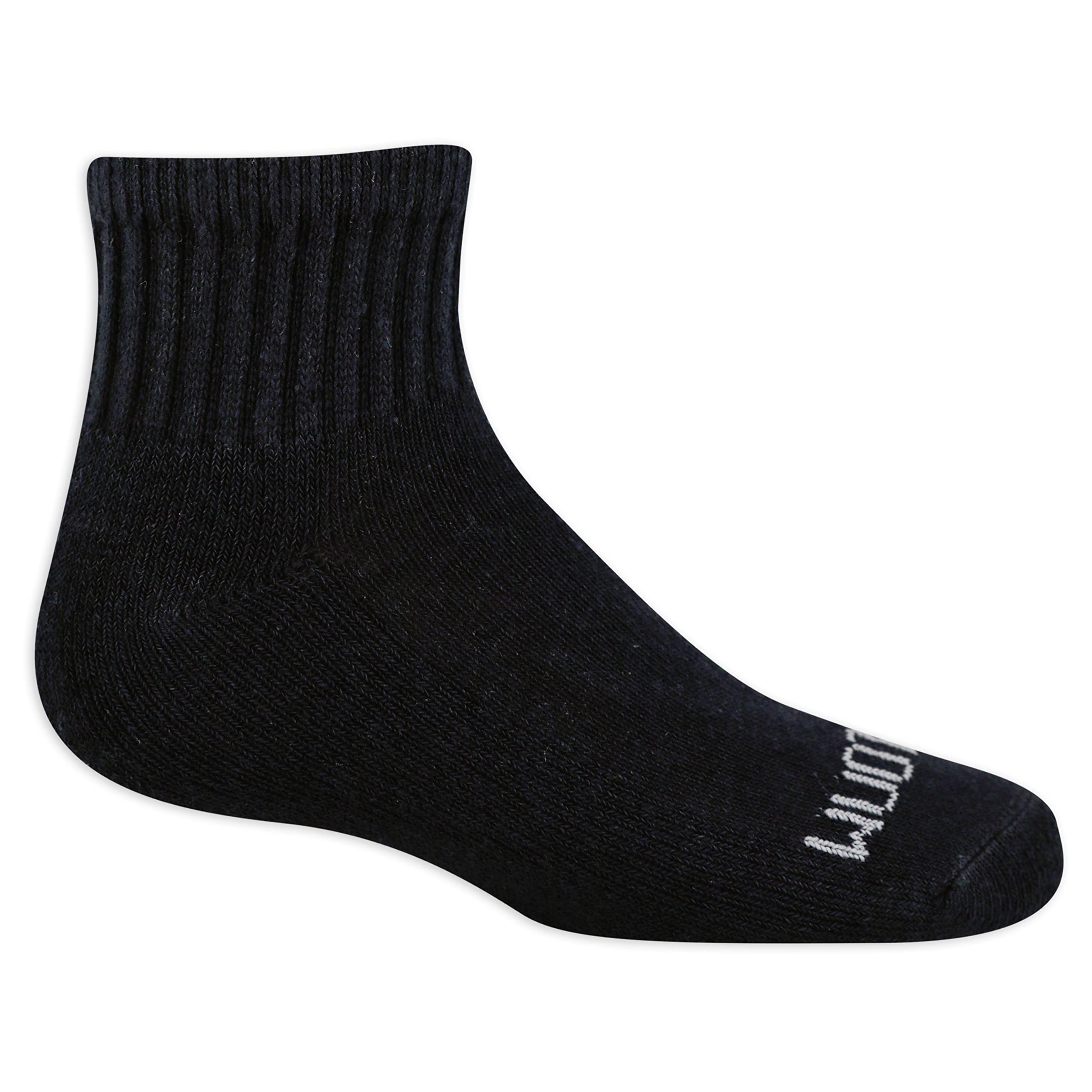 Fruit of the Loom Boys' 10 Pair Pack Dual Defense Cushioned Comfort Socks