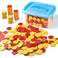 Plastic Two-Color Counter,Red/Yellow Two Side 1000 PCS,Counting Manipulatvies, Math Counters for Kids, Counting Chips