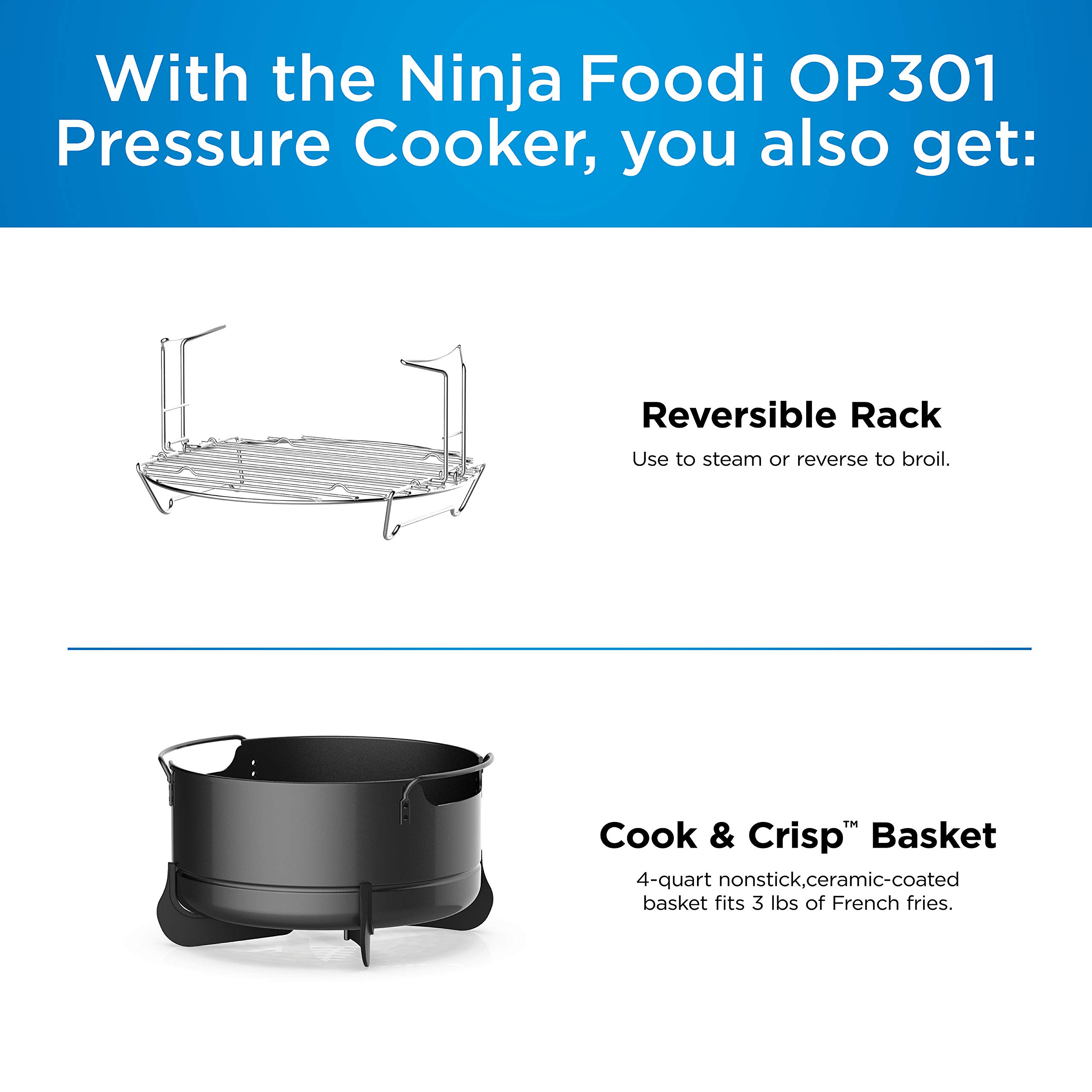 Ninja Pressure Cookers & Canners, 6.5 qt, Black