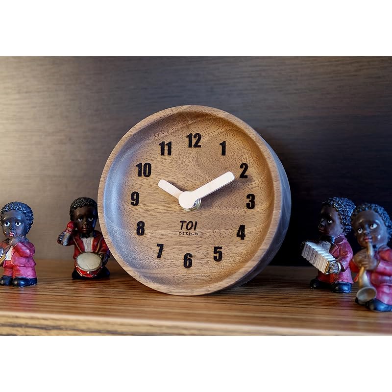 Mua TOI Design Wooden Desk Clock, Wood Analog Desktop Clock ...