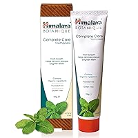 Himalaya Botanique Complete Care Toothpaste, Herbal, Mint Flavor, Fights Plaque, Freshens Breath, Fluoride Free, No Artificial Flavors, SLS Free, Cruelty Free, Foaming, 5.29 Oz, 1 Pack