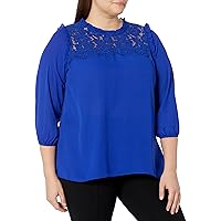 City Chic Women's Apparel Women's Plus Size Top Lace Angel E/S