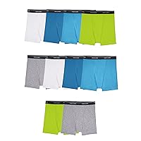 Fruit of the Loom Boys' and Toddler Boxer Briefs, Tag Free & Breathable Underwear, Assorted Color Multipacks