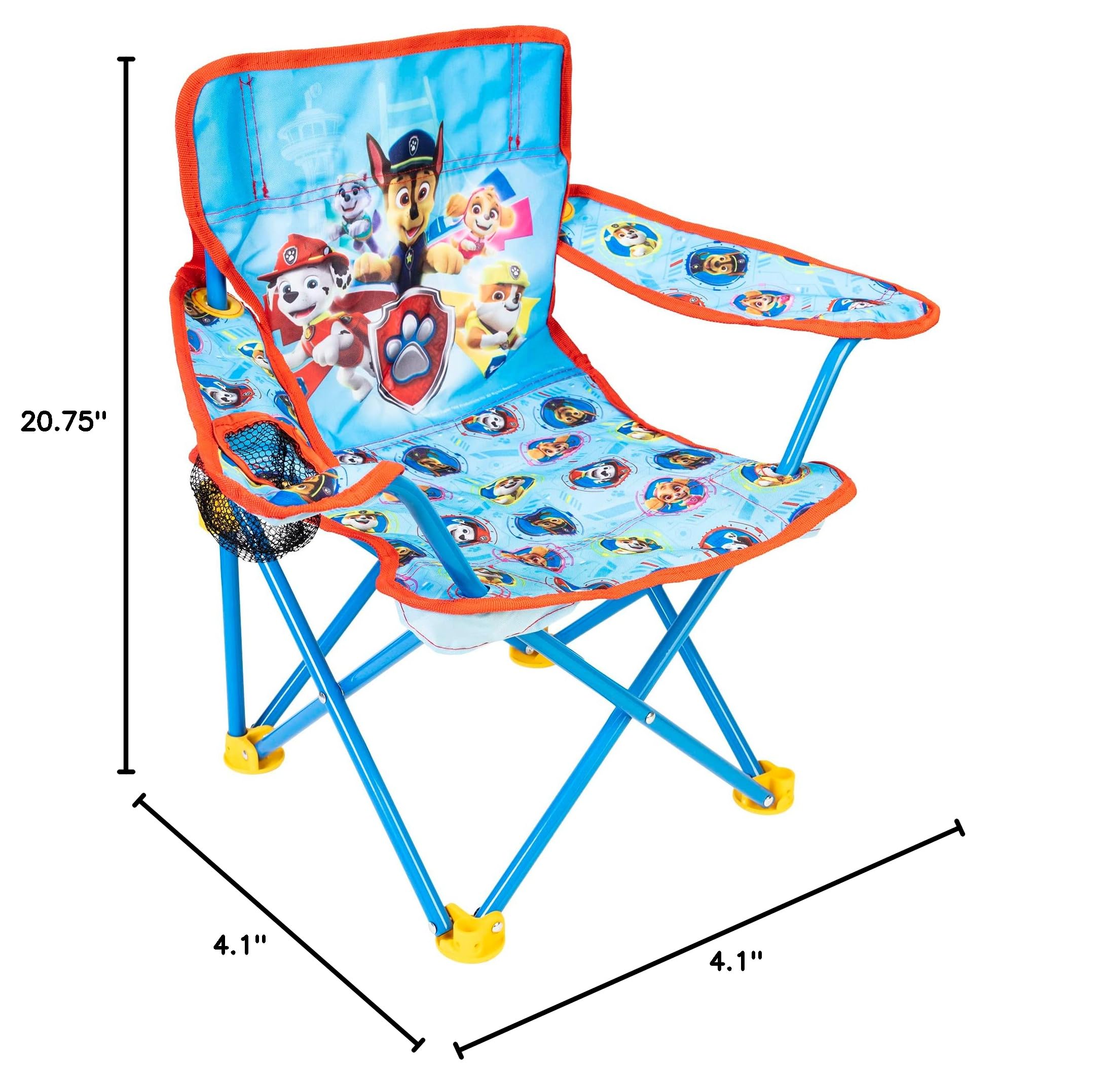 Paw Patrol Kids Camping Chair, Camp Fold N Go Chair with Carry Bag