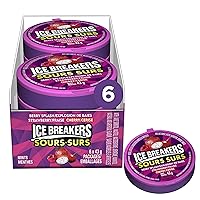 Ice Breakers Sours, Mints, Strawberry, Berry Splash, Cherry, 6ct, (Imported from Canada)