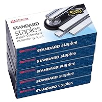 Officemate Standard Staples, 5 Boxes General Purpose Staple, 5000 Staples/Box (91925)