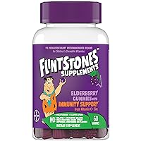 Elderberry Gummies for Kids with Immunity Support from Vitamin C & Zinc, Immune Support Gummies, Multivitamin for Kids, Gluten Free, 60 Count